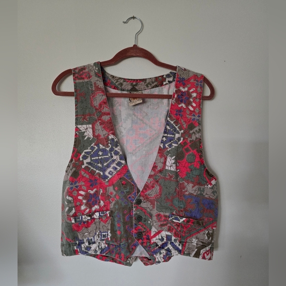 Chico's Jackets & Blazers - Chicos 10 years cotton Hippie bohemian vest sz. 1 M/L